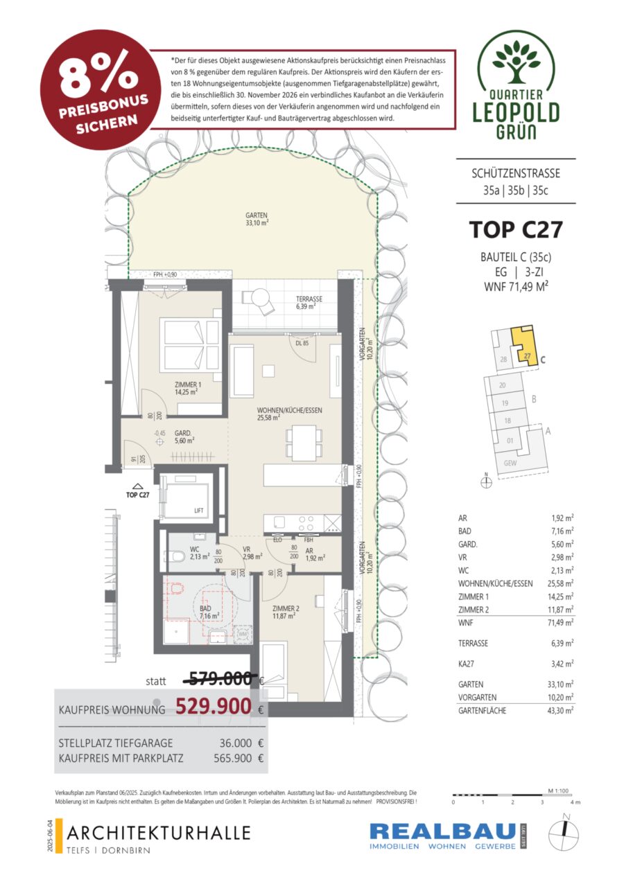3-Zimmer-Gartenwohnung, Top C27, Innsbruck – Dokument 2 — Seite 1 von 1