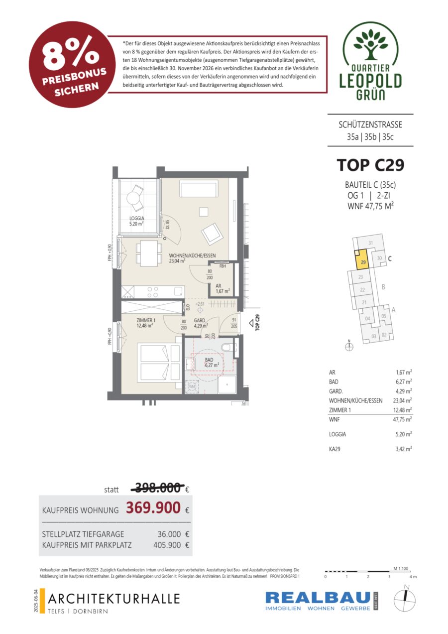 2-Zimmer-Wohnung, Top C29, 1.OG, Innsbruck – Dokument 2 — Seite 1 von 1