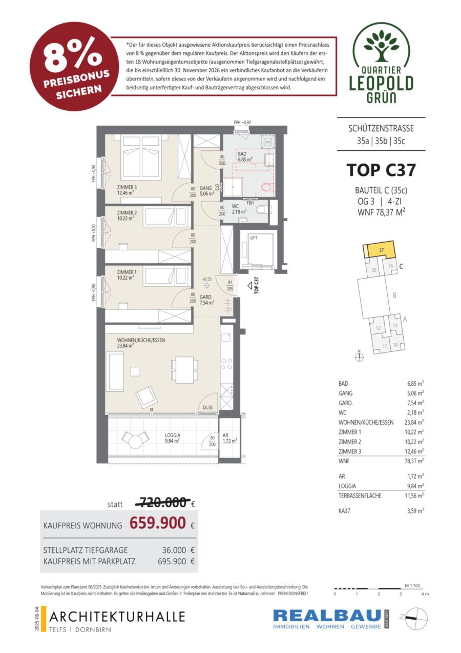 4-Zimmer-Dachgeschosswohnung, Top C37, 3.OG, Innsbruck – Dokument 2 — Seite 1 von 1
