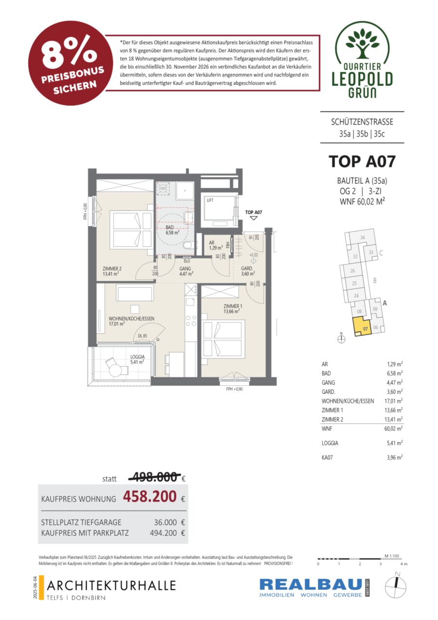 3-Zimmer-Wohnung, Top A07, 2.OG, Innsbruck – Dokument 1 — Seite 1 von 1