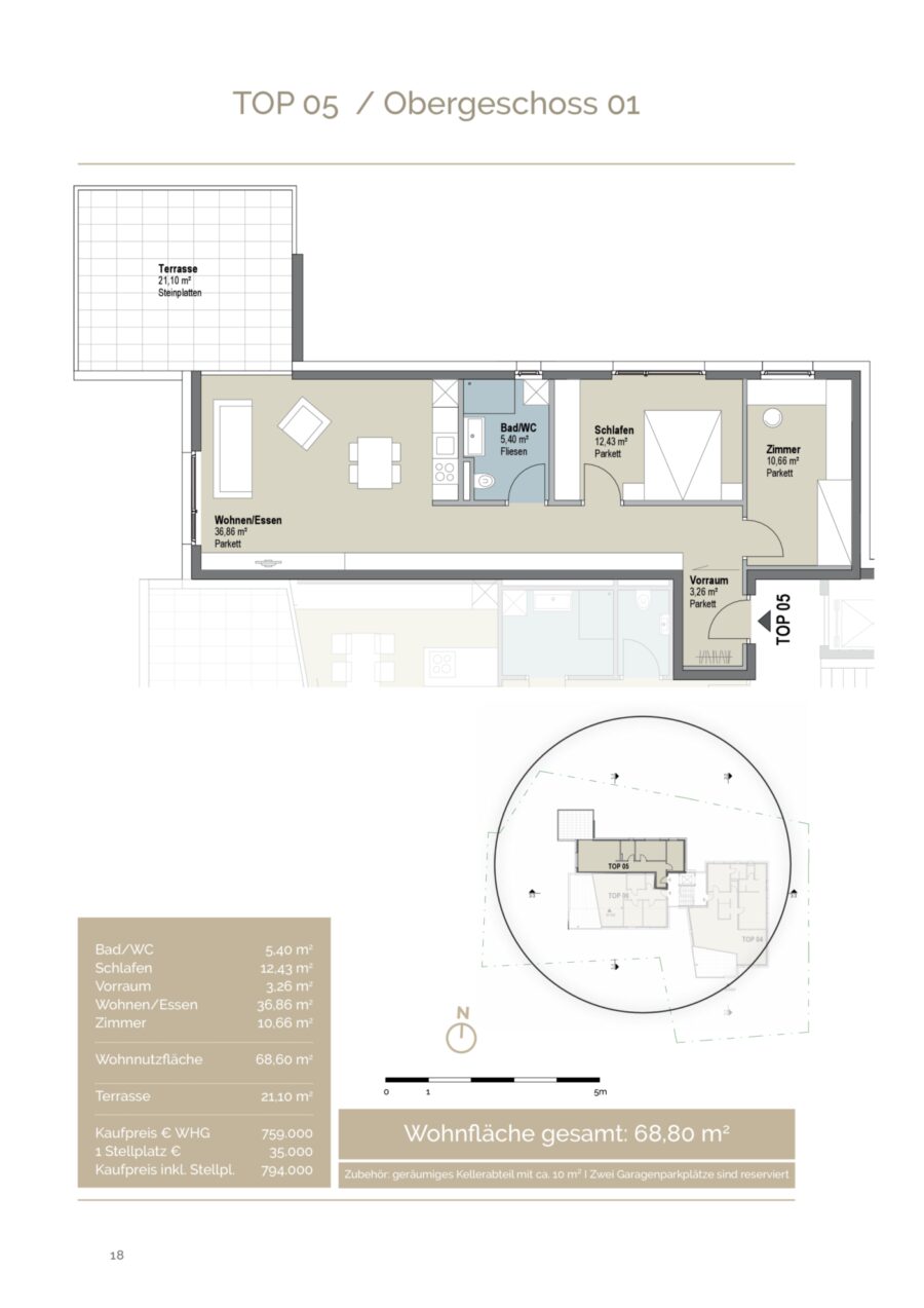 118 m² Dachgeschosswohnung, Mils bei Hall – Dokument 1 — Seite 18 von 28