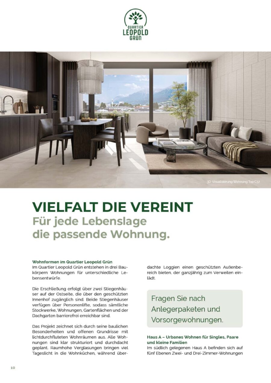 3-Zimmer-Wohnung, Top B23, 1.OG, Innsbruck – Dokument 1 — Seite 10 von 24