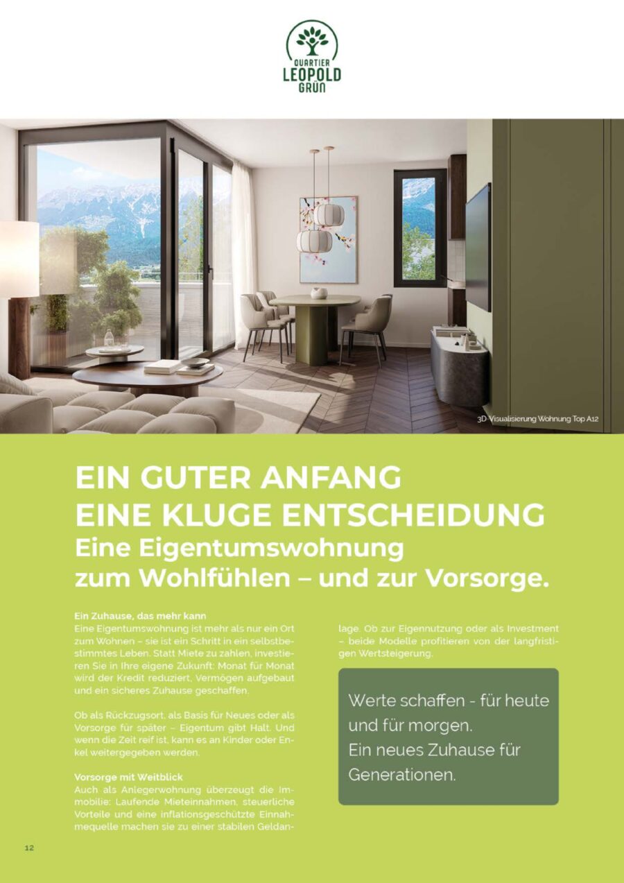 3-Zimmer-Wohnung, Top B23, 1.OG, Innsbruck – Dokument 1 — Seite 12 von 24