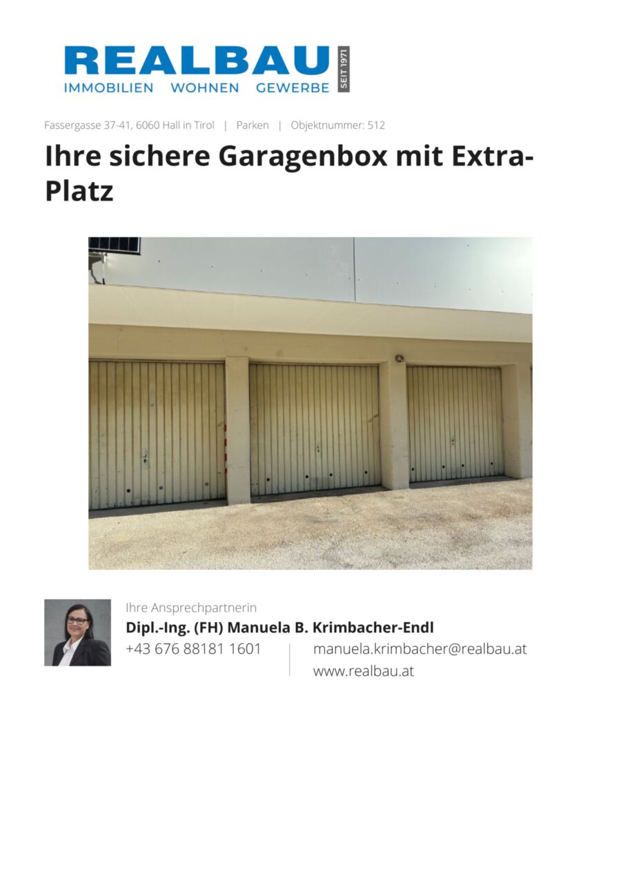 Ihre sichere Garagenbox mit Extra-Platz – Dokument 1 — Seite 1 von 22