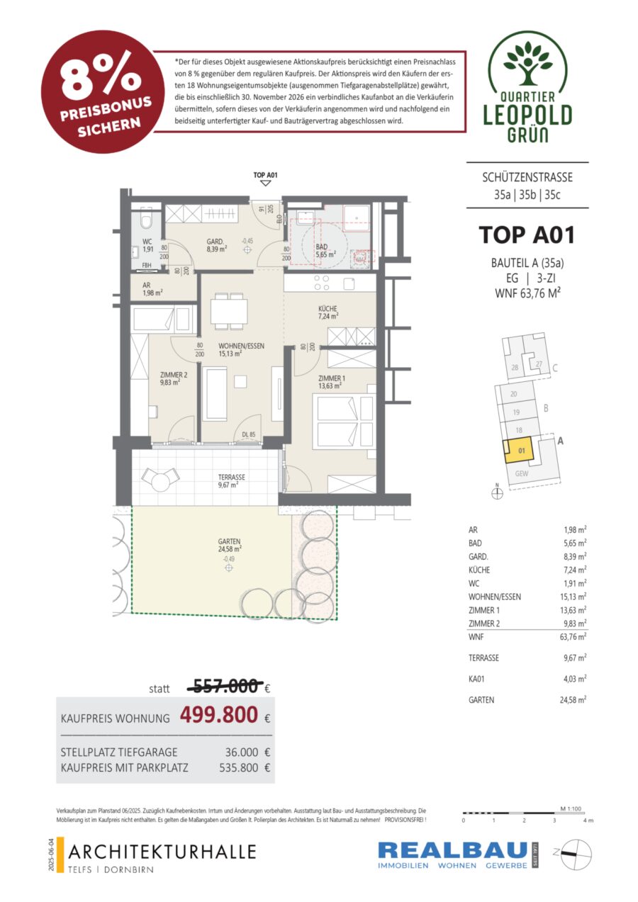3-Zimmer-Gartenwohnung, Top A01, Innsbruck – Dokument 1 — Seite 1 von 1